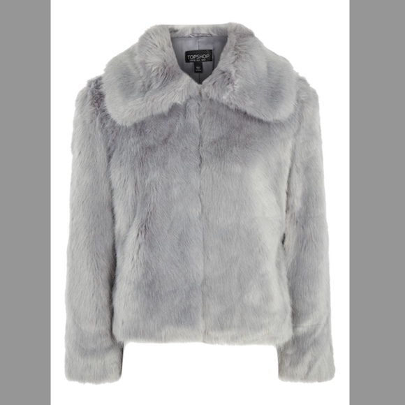 Topshop Luxe Faux Fur Coat Size 2/4 - Picture 2 of 11